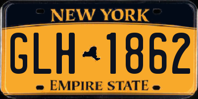 NY license plate GLH1862