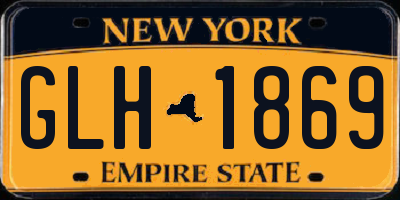 NY license plate GLH1869
