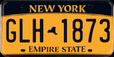 NY license plate GLH1873