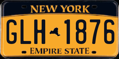 NY license plate GLH1876