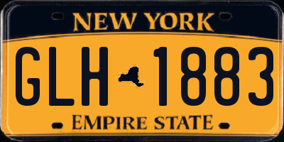NY license plate GLH1883