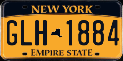 NY license plate GLH1884