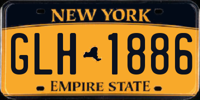 NY license plate GLH1886