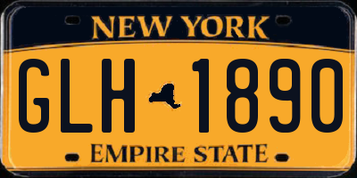 NY license plate GLH1890