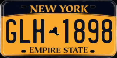 NY license plate GLH1898