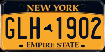 NY license plate GLH1902