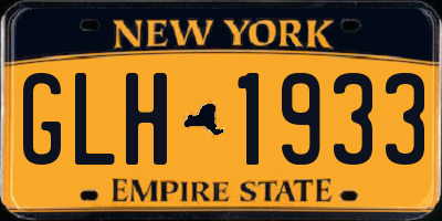 NY license plate GLH1933