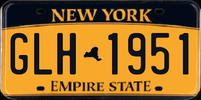 NY license plate GLH1951