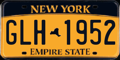 NY license plate GLH1952