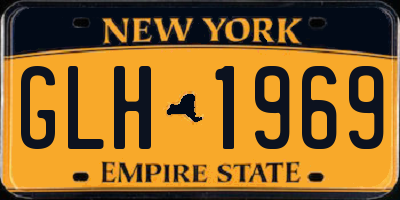 NY license plate GLH1969