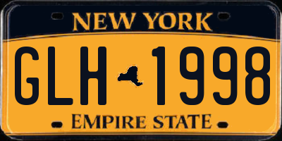 NY license plate GLH1998