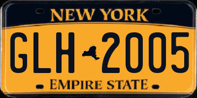NY license plate GLH2005
