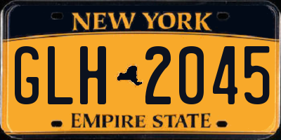 NY license plate GLH2045