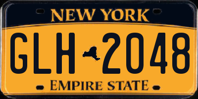 NY license plate GLH2048