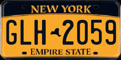 NY license plate GLH2059