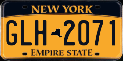 NY license plate GLH2071