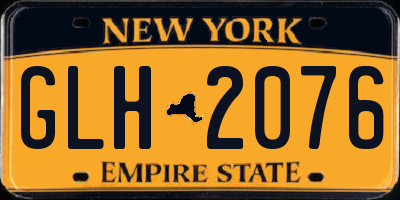 NY license plate GLH2076