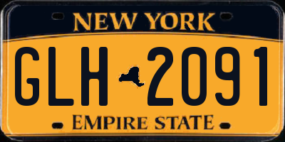 NY license plate GLH2091