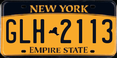 NY license plate GLH2113