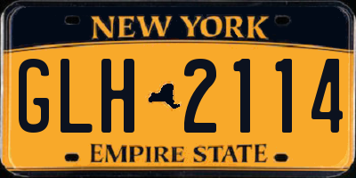 NY license plate GLH2114