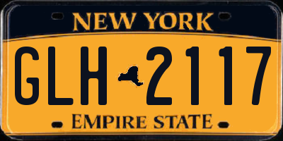 NY license plate GLH2117