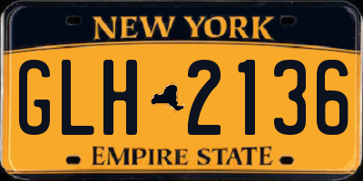 NY license plate GLH2136