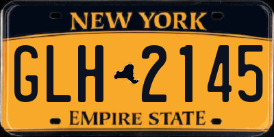 NY license plate GLH2145