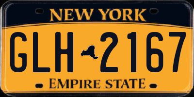 NY license plate GLH2167
