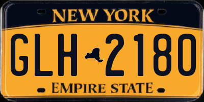 NY license plate GLH2180