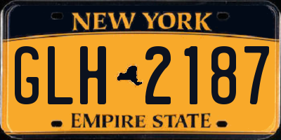 NY license plate GLH2187