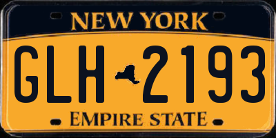 NY license plate GLH2193