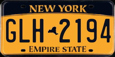 NY license plate GLH2194
