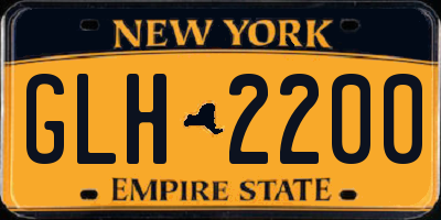 NY license plate GLH2200