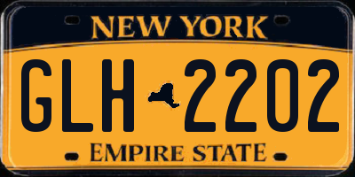 NY license plate GLH2202