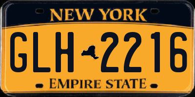 NY license plate GLH2216
