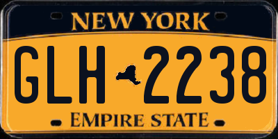NY license plate GLH2238