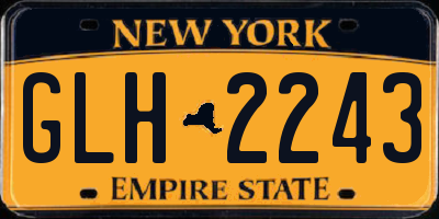 NY license plate GLH2243