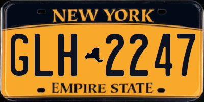 NY license plate GLH2247