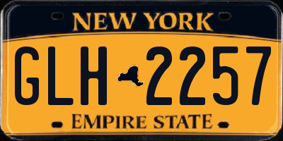 NY license plate GLH2257