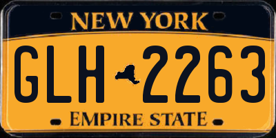 NY license plate GLH2263