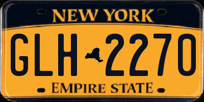 NY license plate GLH2270