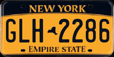 NY license plate GLH2286