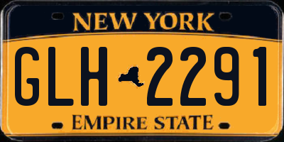 NY license plate GLH2291