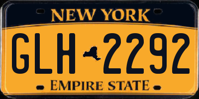 NY license plate GLH2292