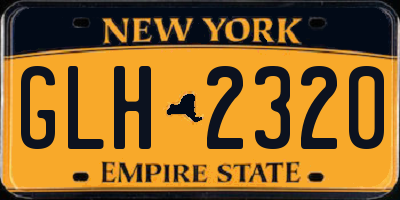 NY license plate GLH2320