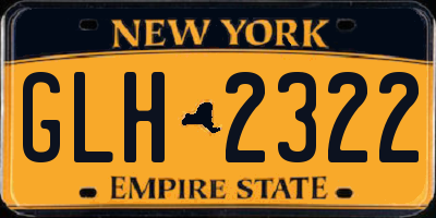 NY license plate GLH2322