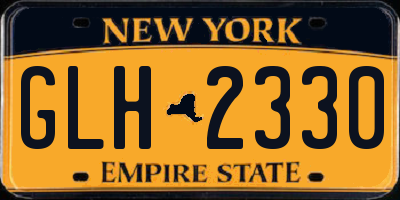 NY license plate GLH2330