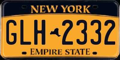 NY license plate GLH2332