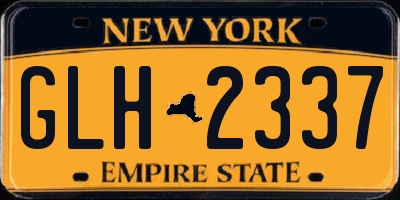 NY license plate GLH2337