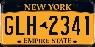 NY license plate GLH2341